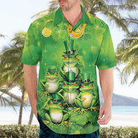 Funny Frog St Patrick's Day Hawaiian Shirt Lucky Shamrock Frog