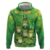 Funny Frog St Patrick's Day Hoodie Lucky Shamrock Frog