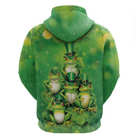 Funny Frog St Patrick's Day Hoodie Lucky Shamrock Frog