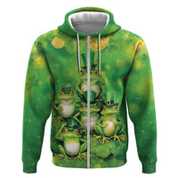 Funny Frog St Patrick's Day Hoodie Lucky Shamrock Frog