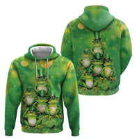 Funny Frog St Patrick's Day Hoodie Lucky Shamrock Frog