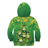 Funny Frog St Patrick's Day Kid Hoodie Lucky Shamrock Frog