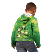 Funny Frog St Patrick's Day Kid Hoodie Lucky Shamrock Frog