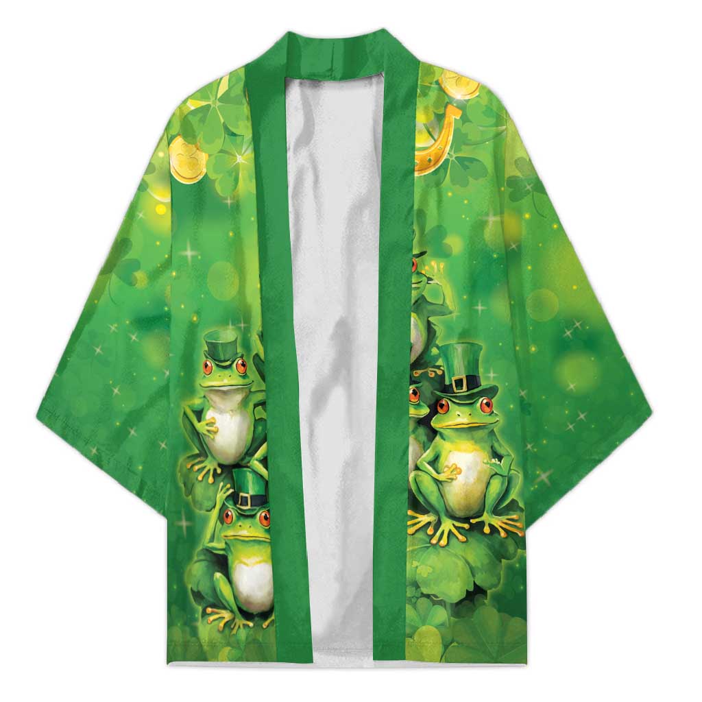 Funny Frog St Patrick's Day Kimono Lucky Shamrock Frog