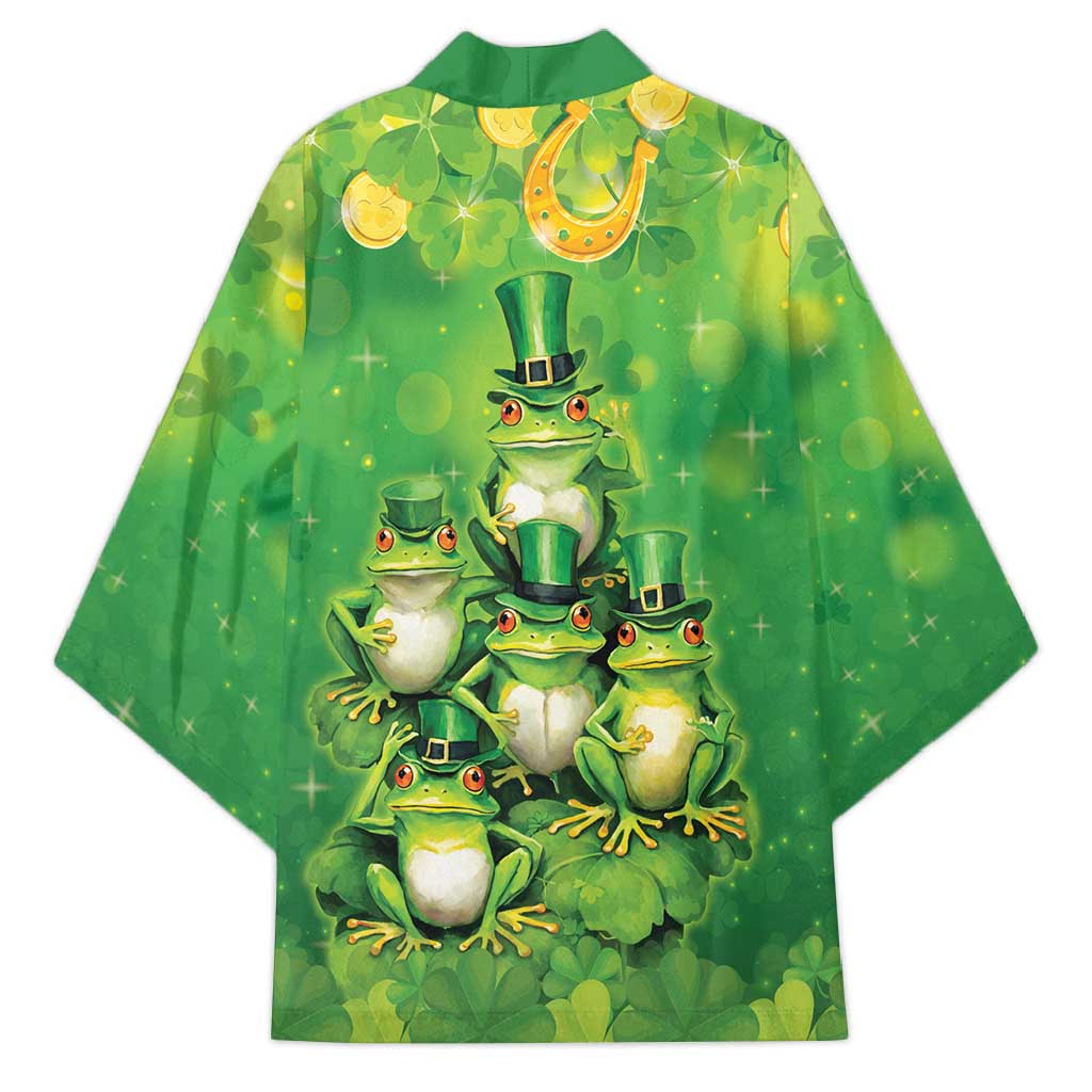 Funny Frog St Patrick's Day Kimono Lucky Shamrock Frog