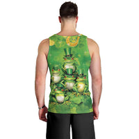Funny Frog St Patrick's Day Men Tank Top Lucky Shamrock Frog