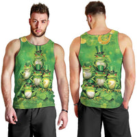 Funny Frog St Patrick's Day Men Tank Top Lucky Shamrock Frog