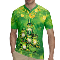 Funny Frog St Patrick's Day Rugby Jersey Lucky Shamrock Frog