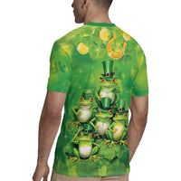 Funny Frog St Patrick's Day Rugby Jersey Lucky Shamrock Frog
