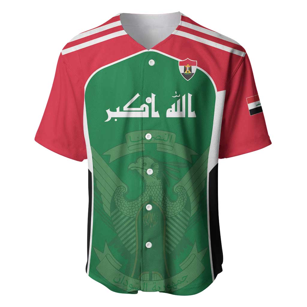 Custom World Football 2026 Iraq Baseball Jersey Eagle of Saladin Championship Spirit