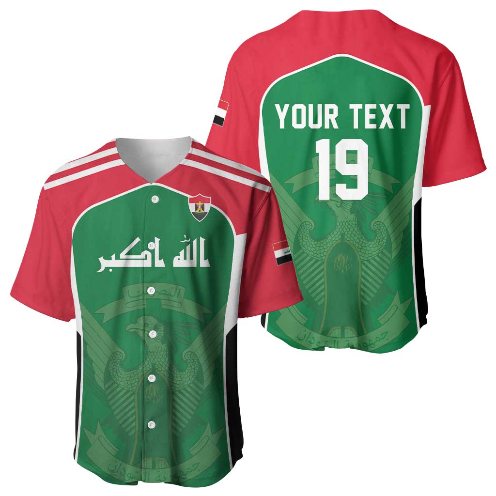 Custom World Football 2026 Iraq Baseball Jersey Eagle of Saladin Championship Spirit