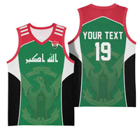 Custom World Football 2026 Iraq Basketball Jersey Eagle of Saladin Championship Spirit
