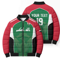Custom World Football 2026 Iraq Bomber Puffer Jacket Eagle of Saladin Championship Spirit