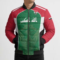 Custom World Football 2026 Iraq Bomber Puffer Jacket Eagle of Saladin Championship Spirit