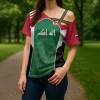Custom World Football 2026 Iraq Cross Shoulder Shirt Eagle of Saladin Championship Spirit