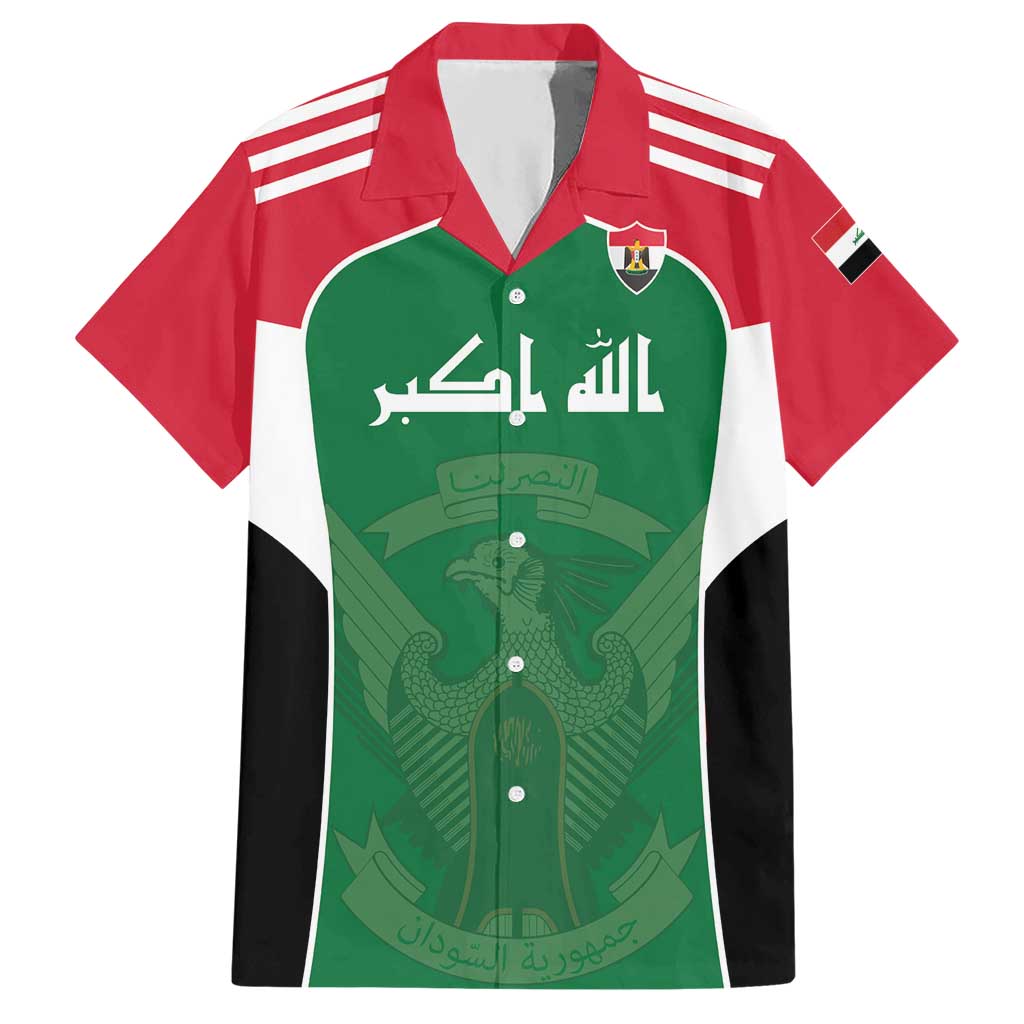 Custom World Football 2026 Iraq Hawaiian Shirt Eagle of Saladin Championship Spirit
