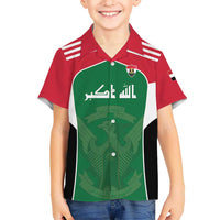 Custom World Football 2026 Iraq Hawaiian Shirt Eagle of Saladin Championship Spirit