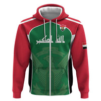 Custom World Football 2026 Iraq Hoodie Eagle of Saladin Championship Spirit