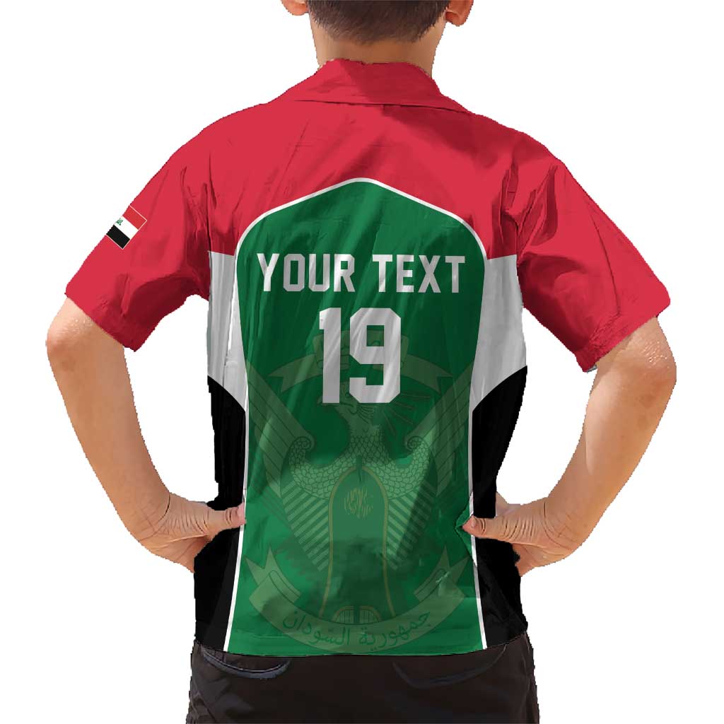 Custom World Football 2026 Iraq Kid Hawaiian Shirt Eagle of Saladin Championship Spirit
