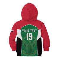 Custom World Football 2026 Iraq Kid Hoodie Eagle of Saladin Championship Spirit