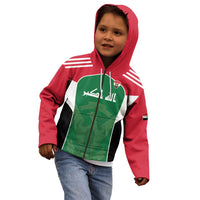 Custom World Football 2026 Iraq Kid Hoodie Eagle of Saladin Championship Spirit