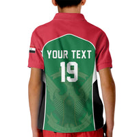 Custom World Football 2026 Iraq Kid Polo Shirt Eagle of Saladin Championship Spirit