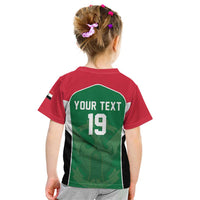 Custom World Football 2026 Iraq Kid T Shirt Eagle of Saladin Championship Spirit