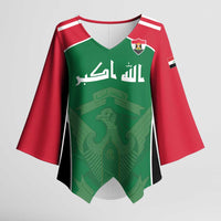 Custom World Football 2026 Iraq Kimono Sleeve Blouse Eagle of Saladin Championship Spirit