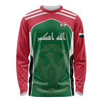 Custom World Football 2026 Iraq Long Sleeve Shirt Eagle of Saladin Championship Spirit