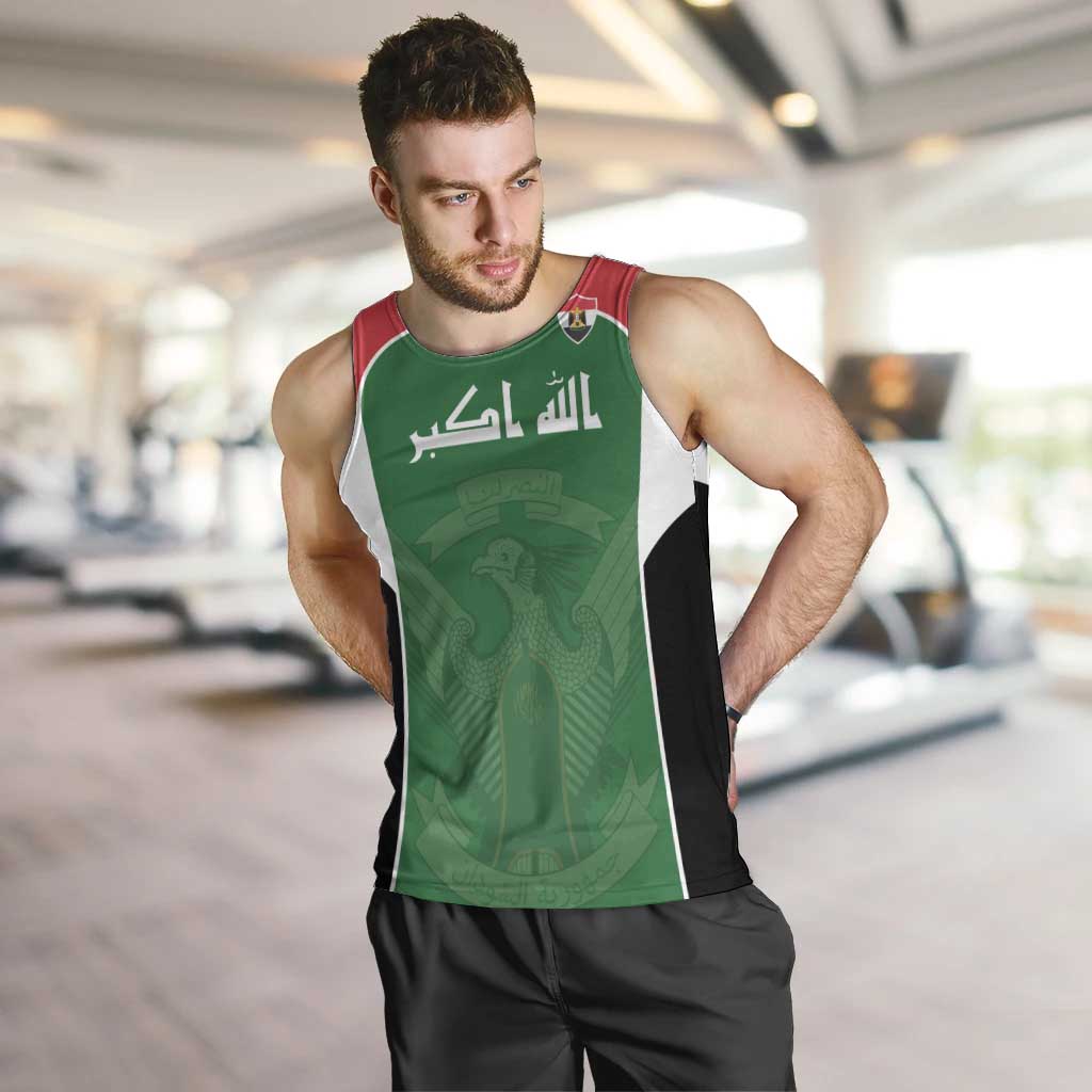 Custom World Football 2026 Iraq Men Tank Top Eagle of Saladin Championship Spirit