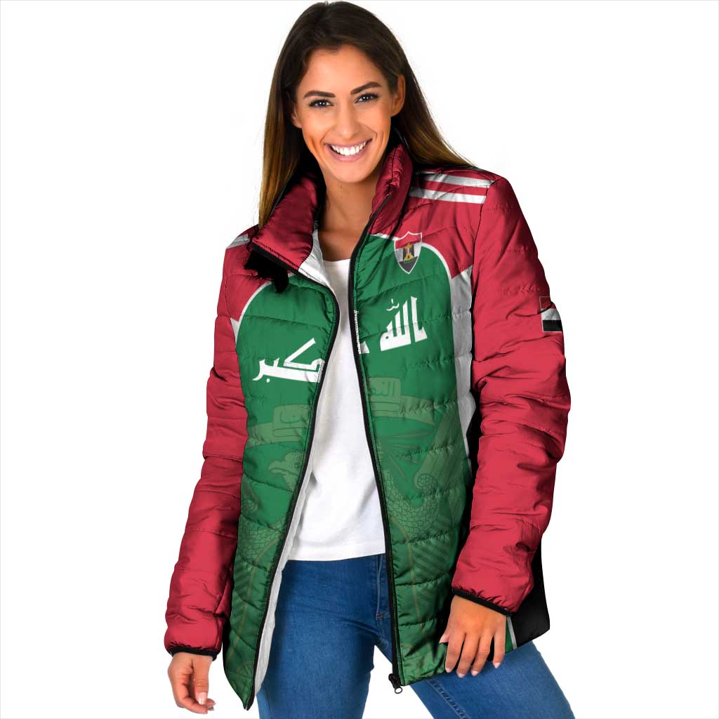 Custom World Football 2026 Iraq Padded Jacket Eagle of Saladin Championship Spirit