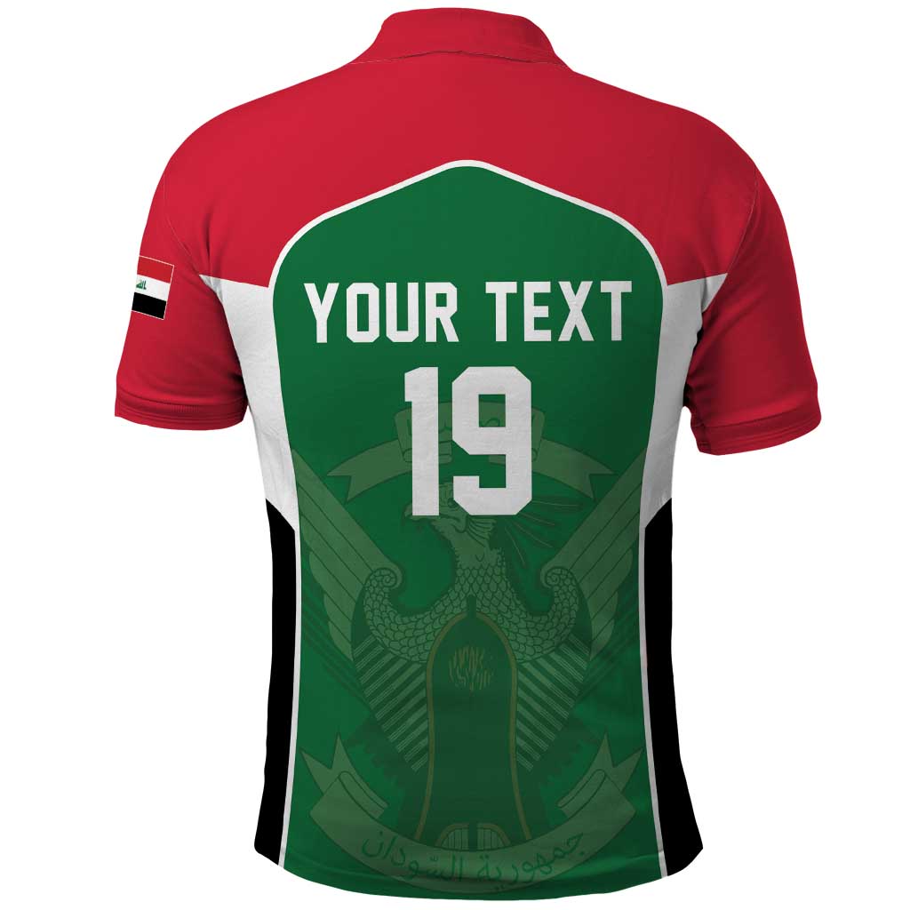 Custom World Football 2026 Iraq Polo Shirt Eagle of Saladin Championship Spirit