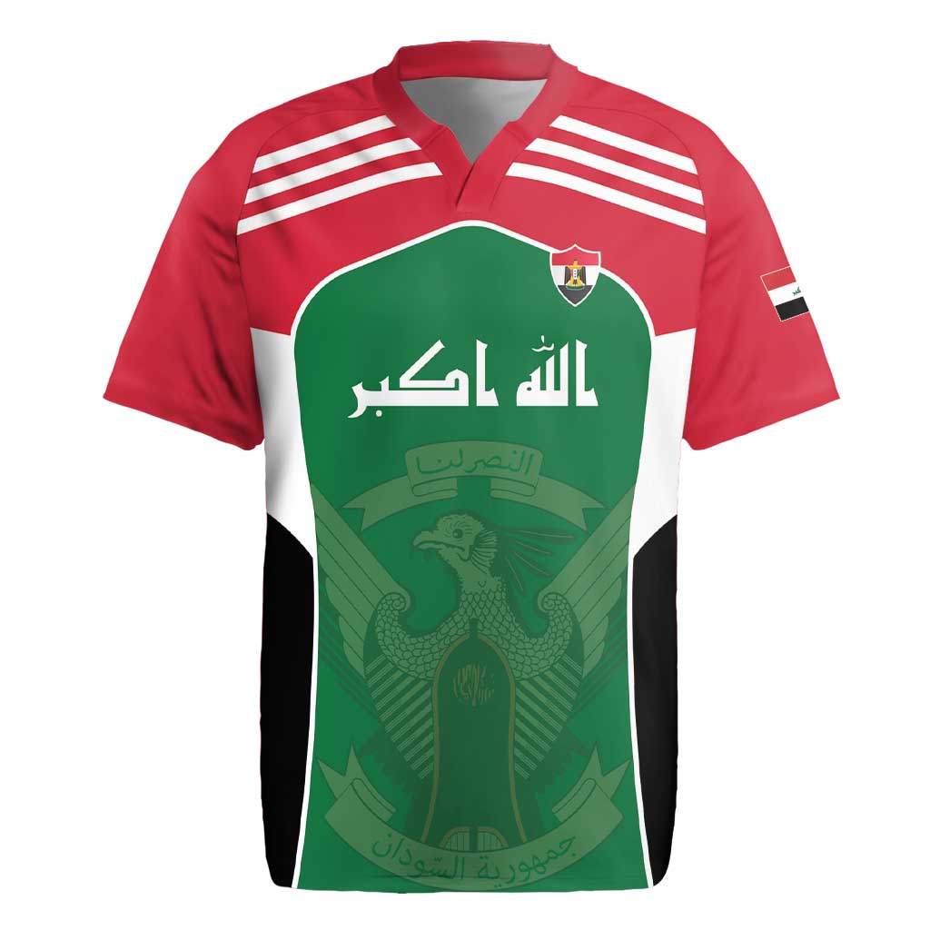 Custom World Football 2026 Iraq Rugby Jersey Eagle of Saladin Championship Spirit