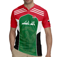 Custom World Football 2026 Iraq Rugby Jersey Eagle of Saladin Championship Spirit
