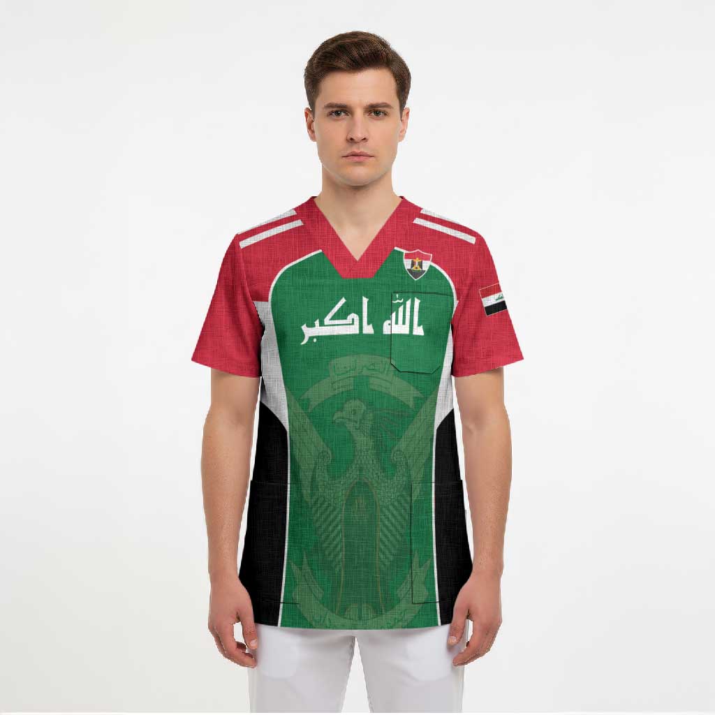 Custom World Football 2026 Iraq Scrub Top Eagle of Saladin Championship Spirit
