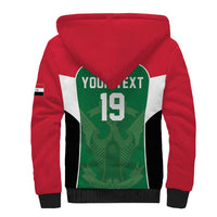Custom World Football 2026 Iraq Sherpa Hoodie Eagle of Saladin Championship Spirit