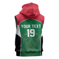 Custom World Football 2026 Iraq Sleeveless Hoodie Eagle of Saladin Championship Spirit