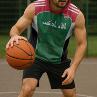 Custom World Football 2026 Iraq Sleeveless Hoodie Eagle of Saladin Championship Spirit