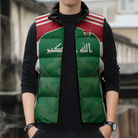Custom World Football 2026 Iraq Sleeveless Puffer Jacket Eagle of Saladin Championship Spirit
