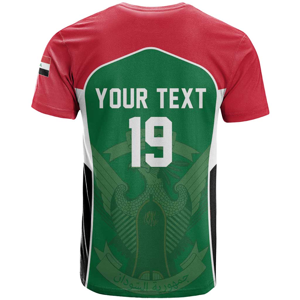 Custom World Football 2026 Iraq T Shirt Eagle of Saladin Championship Spirit
