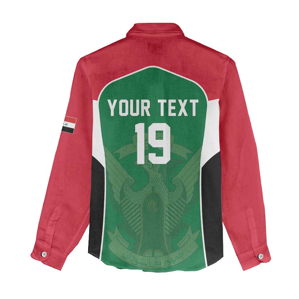 Custom World Football 2026 Iraq Women Casual Shirt Eagle of Saladin Championship Spirit