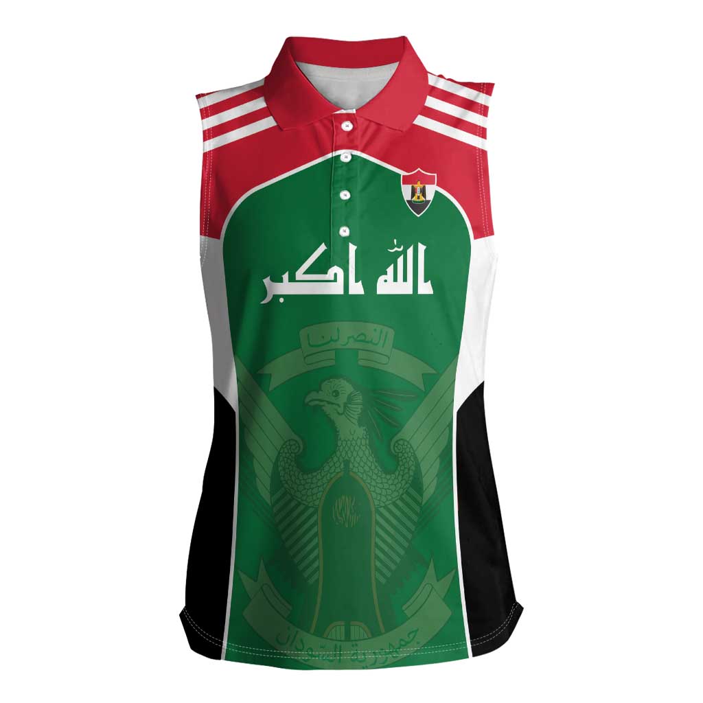 Custom World Football 2026 Iraq Women Sleeveless Polo Shirt Eagle of Saladin Championship Spirit