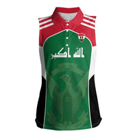 Custom World Football 2026 Iraq Women Sleeveless Polo Shirt Eagle of Saladin Championship Spirit