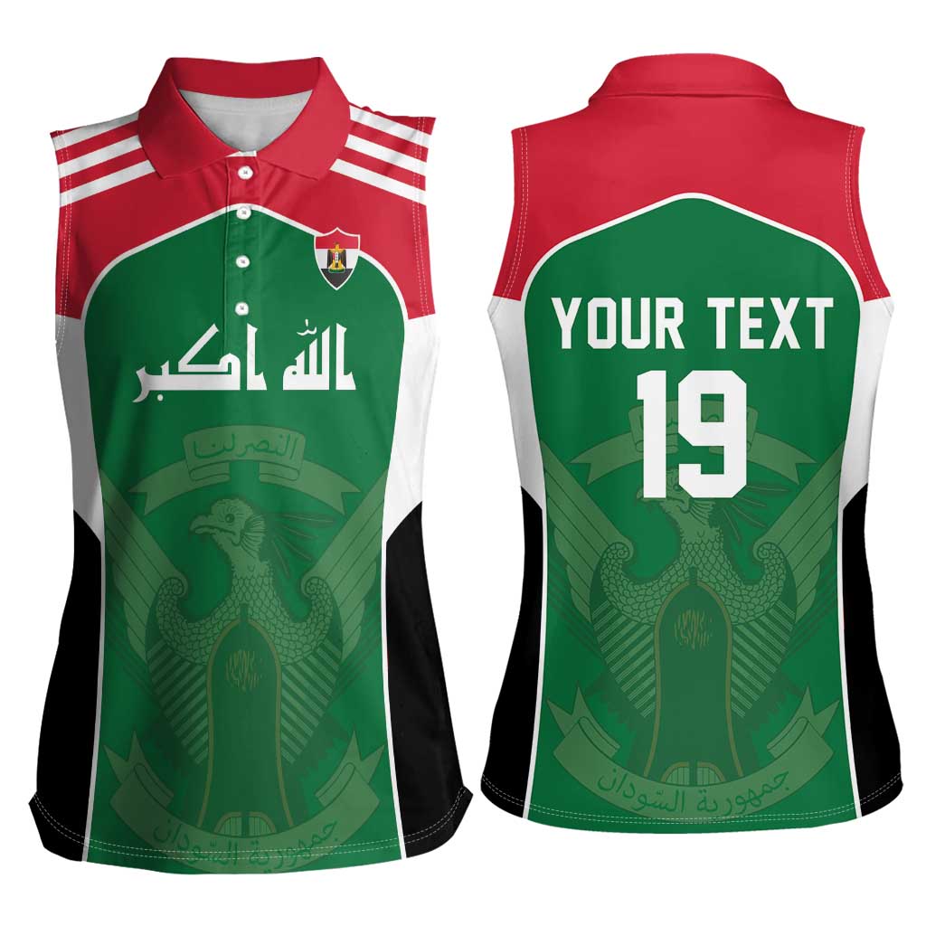 Custom World Football 2026 Iraq Women Sleeveless Polo Shirt Eagle of Saladin Championship Spirit