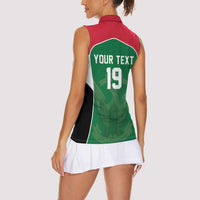 Custom World Football 2026 Iraq Women Sleeveless Polo Shirt Eagle of Saladin Championship Spirit