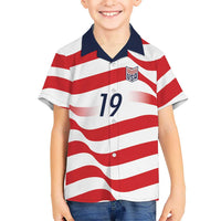 Custom World Football 2026 USA Hawaiian Shirt Wavy American Flag Stripes Graphic