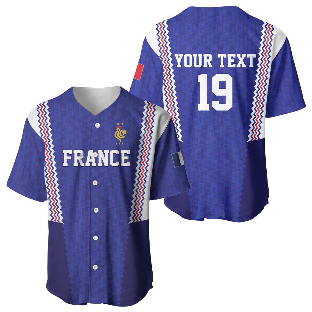 Custom World Football 2026 France Baseball Jersey Allez Les Bleus Go Champions
