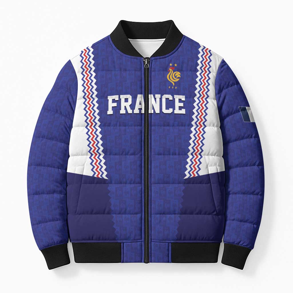 Custom World Football 2026 France Bomber Puffer Jacket Allez Les Bleus Go Champions
