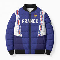 Custom World Football 2026 France Bomber Puffer Jacket Allez Les Bleus Go Champions