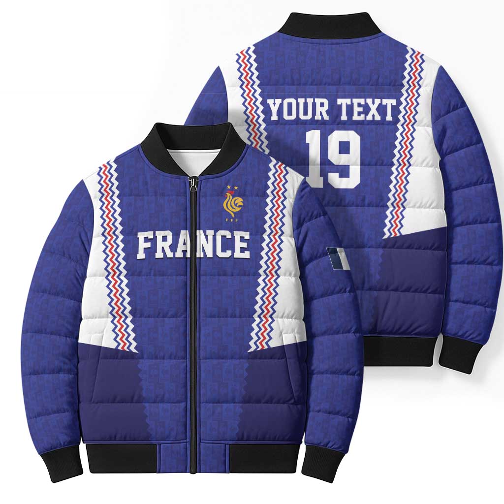 Custom World Football 2026 France Bomber Puffer Jacket Allez Les Bleus Go Champions
